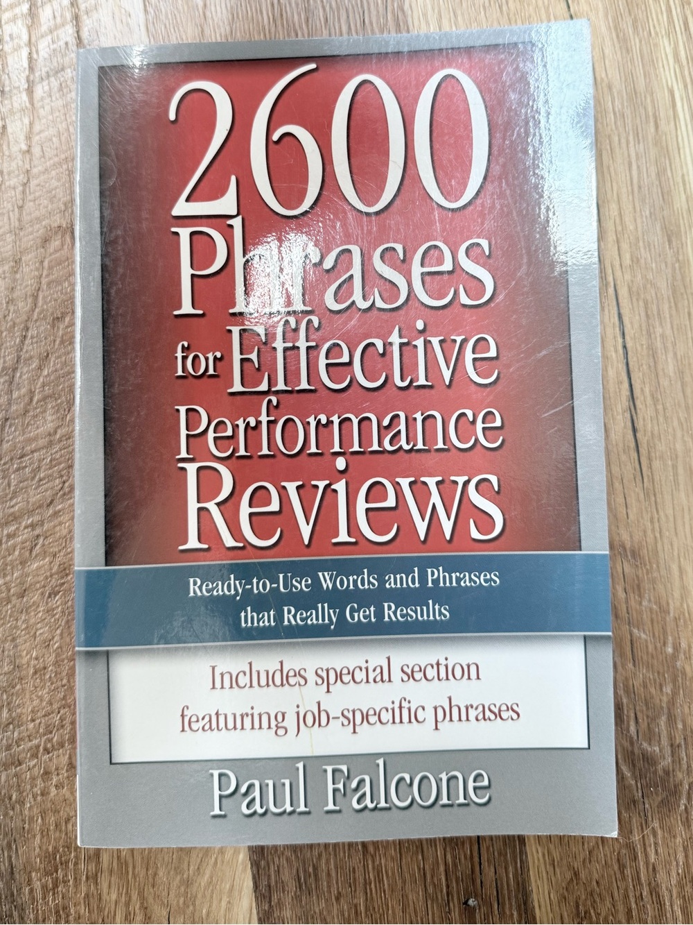 2600 Phrases for Effective Performance Reviews by Paul Falcone - Red/Grey Cover